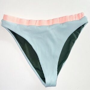 Reef Blue and Orange Ribbed Bikini Bottoms